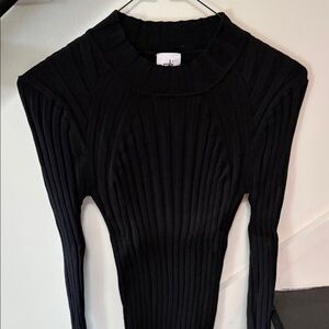 CAbi Classic Black Knit Top